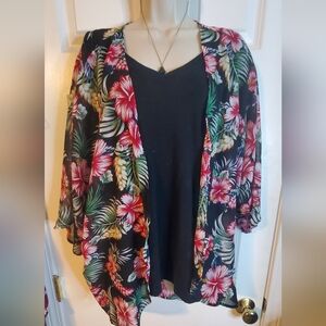 Tropical Floral Women's Summer Kimono